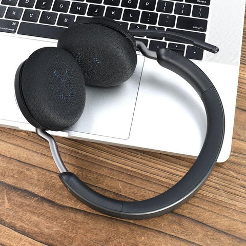 1pair Replacement Ear Pads for Jabra Elite 45h / Evolve2 65 UC Bluetooth Headphones, for Jabra Elite 45h / Evolve2 65 UC (Black)