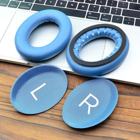 For Bose QC45 / QC35 1pair Replacement Ear Cushions Memory Foam Ear Pads, Blue