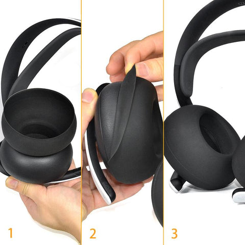 1pair Silicone Protective Cover for Sony PS5 PULSE 3D Wireless Headset Waterproof Dustproof Ear Cushion Covers, PULSE 3D Silicone