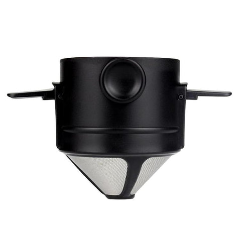Portable Paperless Coffee Filter Cup Coffee Drip Filter Cone, White, Black, Black With Base, White With Base