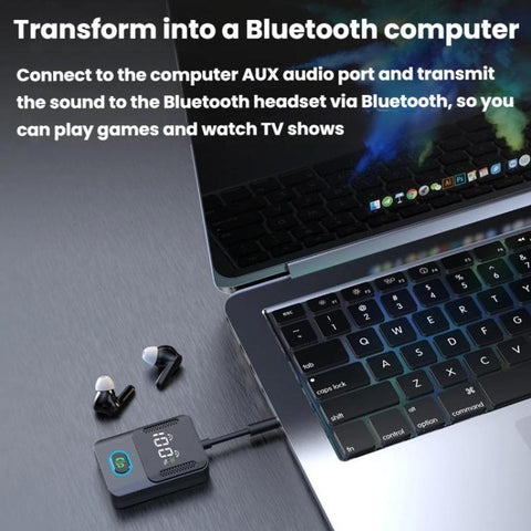 BR16 Car Bluetooth Dual-Microphone Receiver-Transmitter Long Lasting Audio Adapter, BR16