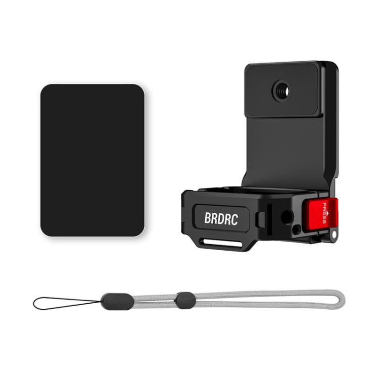 For DJI OSMO POCKET 3 BRDRC Magnetic Mount Expandable Back Clip Adapter, Magnetic Base Black