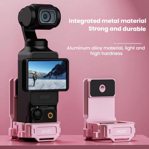For DJI Osmo Pocket 3 BRDRC Magnetic Mount Expandable Back Clip Adapter