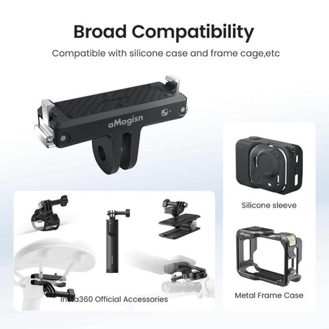 For Insta360 Go Ultra Camera aMagisn Quick Release Magnetic Base Plastic Mount Adapter