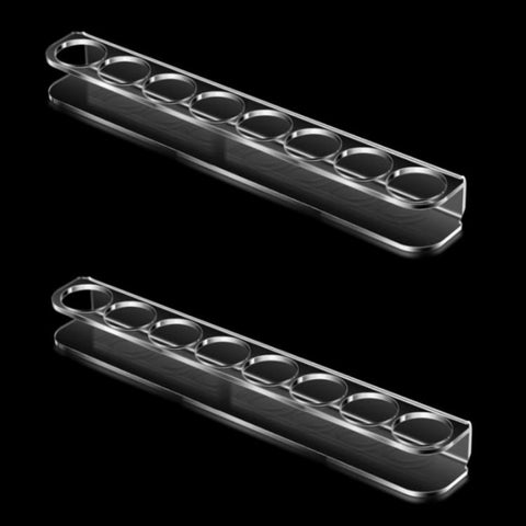 8-Hole Acrylic Small Bottle Stand Rack, Single, Double