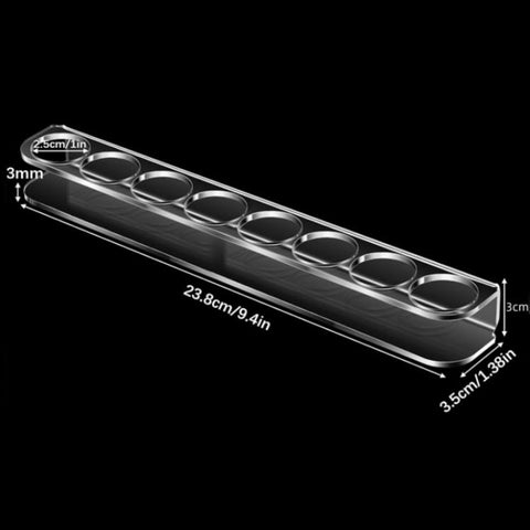 8-Hole Acrylic Small Bottle Stand Rack, Single, Double