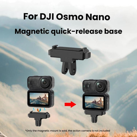 For DJI Osmo Nano Magnetic Quick-Release Adapter Base With 2-Claw & 1/4-Inch Screw Hole, Adapter Base