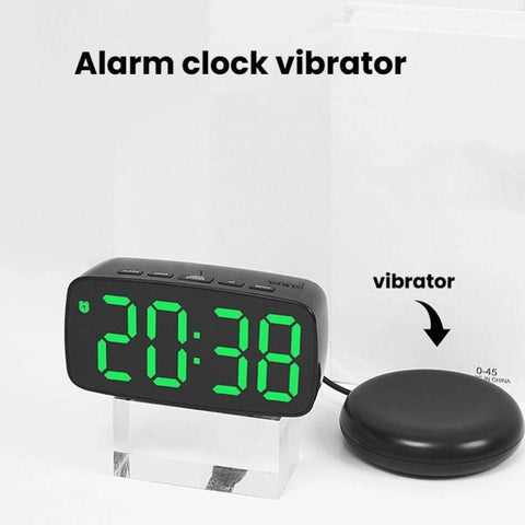 LED Electronic Alarm Clock Bedside Vibrator Clock, Black Shell Green Light, Black Shell Blue Light, Black Shell White Light, White Shell Green Light, White Shell Blue Light, White Shell White Light