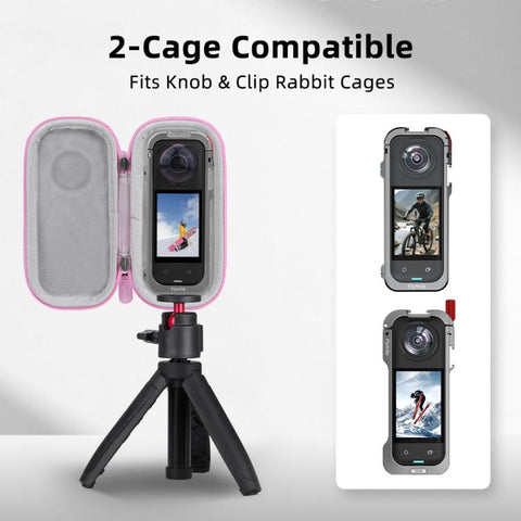 For Insta360 X5 Flymile Panoramic Camera Cage-Style Handheld Storage Bag