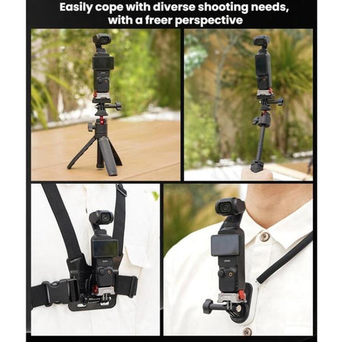 For DJI Osmo Pocket 3 Flymile Dual-Port 1/4" Thread Magnetic Quick-Release Charging Adapter