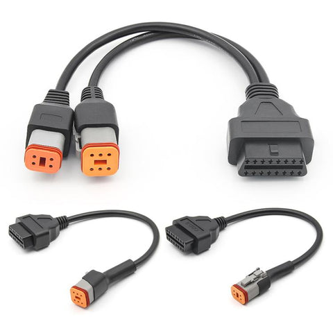 Motorcycle 6+4 Pin Adapter Cable for Harley Davidson