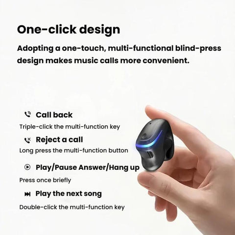 GD29 IPX5 Waterproof Over-Ear Clip Bluetooth Earphone Bluetooth 5.4 Noise Reduction Earphone, Single Black, Single White, Single Skin