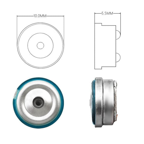 2pcs 10mm Coaxial Dual Dynamic Unit Graphene Diaphragm HIFI Headphone Speaker, ZS0326