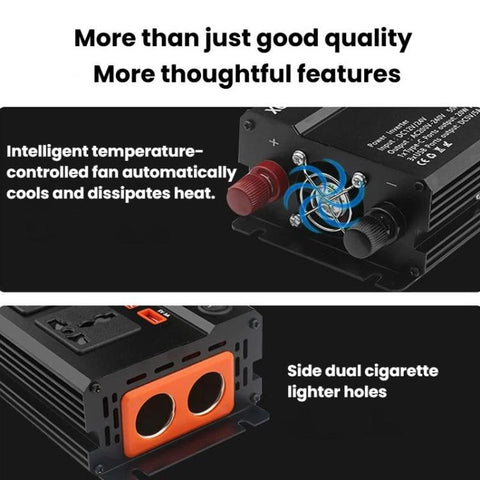 XUYUAN 12V / 24V To 220V Car Power Inverter LED Display Power Converter, 600W, 1200W, 2000W
