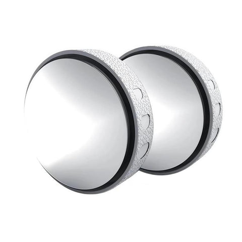Car Suction Cup Type 360-Degree Adjustable Wide-View Reversing Mirror, Silver Pattern, Black Pattern, White Pattern