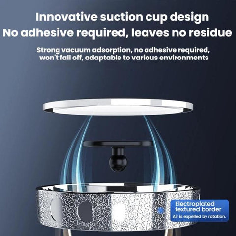 Car Suction Cup Type 360-Degree Adjustable Wide-View Reversing Mirror, Silver Pattern, Black Pattern, White Pattern