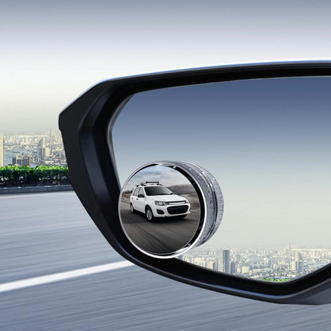 Car Suction Cup Type 360-Degree Adjustable Wide-View Reversing Mirror, Silver Pattern, Black Pattern, White Pattern