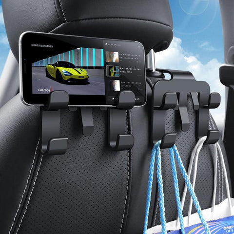 4pcs Multi-functional Car Seat Back Hook Phone Holder