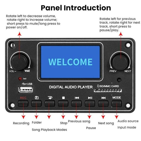 MP3 Bluetooth Decoder Board USB Lossless FIHI Audio Player, TPM157