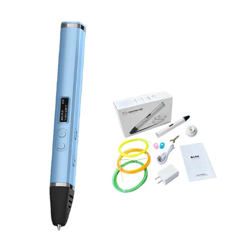 3D Printing Pen Kit With Detachable Body, HD OLED Screen & Precise Temperature Control – 3-Speed Adjustable, Without Plug, US Plug, EU Plug