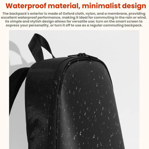 DIY Pattern Backpack With Illuminated LED Display Waterproof Schoolbag