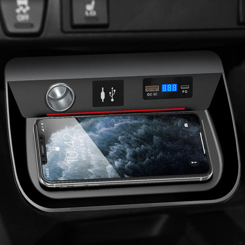 For Toyata RAV4 Wireless Car Charger With Digital Display, 15W Left, 15W Right
