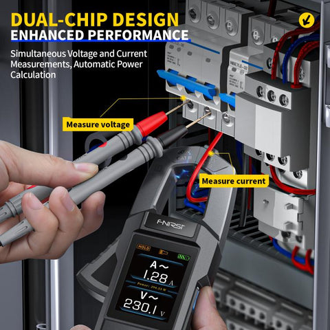 FNIRSI Fully Automatic Intelligent Current Clamp Multimeter, DMC-100