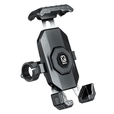 Kewig Motorcycle Riding Phone Mount Universal Quick-Release Phone Clip, Handlebars, Rear View Mirror, Heavy-duty Clamp