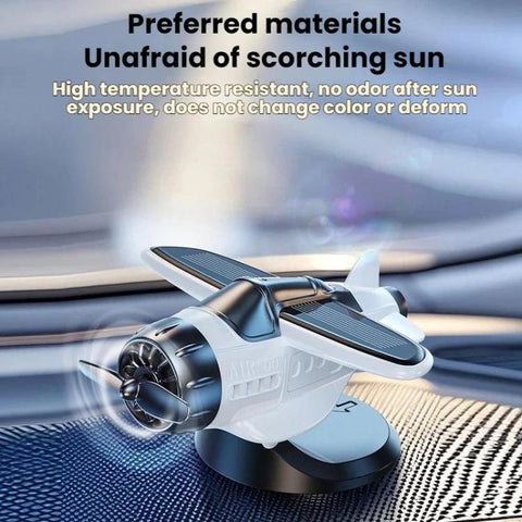 Automatic Rotating Car Dashboard Decorative Solar-Powered Airplane Ornament
