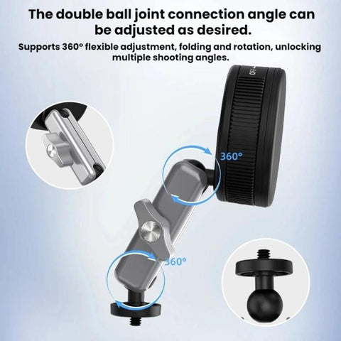 Flymile Car Suction Cup Mount For DJI Osmo Pocket 3 / Osmo Action 6 / 5 Pro