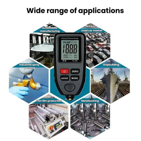 R&D INSTRUMENTS TC-100 High-Precision Coating Thickness Gauge Automotive Paint Film Thickness Tester, TC-100