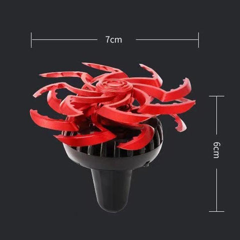 Car Air Vent Ornament With Fragrance Pads Rotating Snowflake Spider Automotive Decoration, Spider Red, Spider Sliver, Spider Blue, Spider Purple, Snowflake Red, Snowflake Sliver, Snowflake Blue, Snowflake Purple
