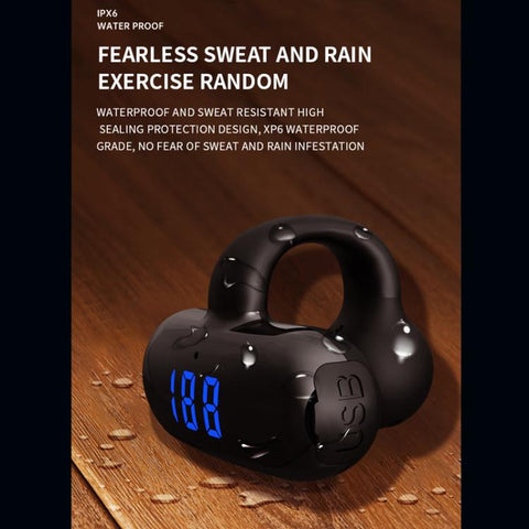 Clip-on Bluetooth Headphones Digital Display Air Conductive Technology
