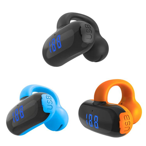 Clip-on Bluetooth Headphones Digital Display Air Conductive Technology