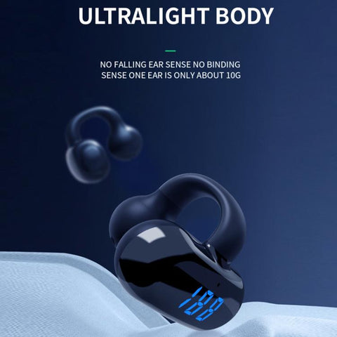 Clip-on Bluetooth Headphones Digital Display Air Conductive Technology