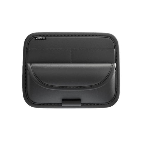 Universal Large-Capacity Sun Visor Organizer For Cars Multi-Functional Eyeglass Clip & Ticket/Card Storage Bag