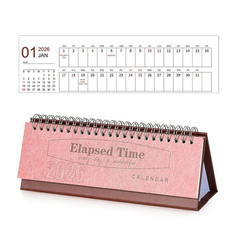 2026 Mini Desk Calendar January - December English Monthly Planner Small Aesthetic Office Calendar
