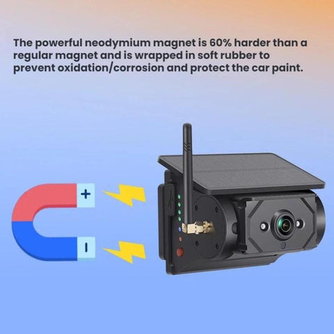 Wireless WIFI Magnetic Solar-powered Car Recorder Reversing HD Camera, F25