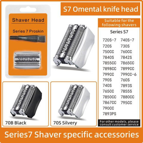 Replacement Shaver Head For Braun Series 7 Shavers 720S-7 / 740S-7 / 720S / 730S / 750CC / 760CC, 70B, 70S