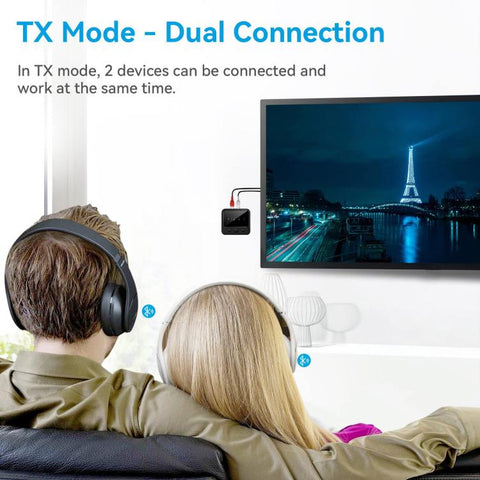 Bluetooth 5.4 Audio Transmitter/Receiver Adapter With TF Card Playback, C56
