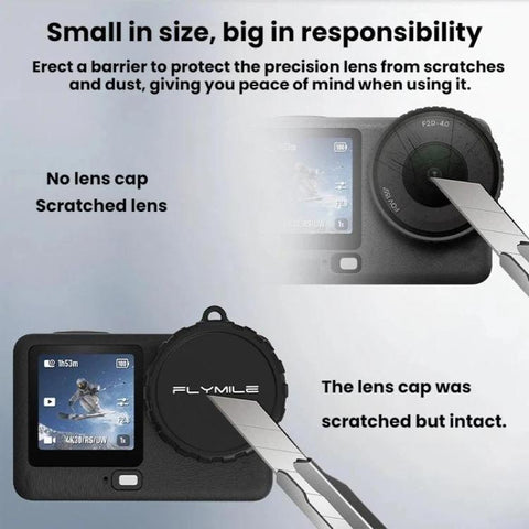 For DJI Osmo Action 6 Flymile Dustproof Protective Silicone Lens Cap