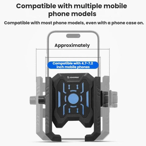 JOHORSE Telescopic Outdoor Phone Holder for Bicycles and Electric Bikes