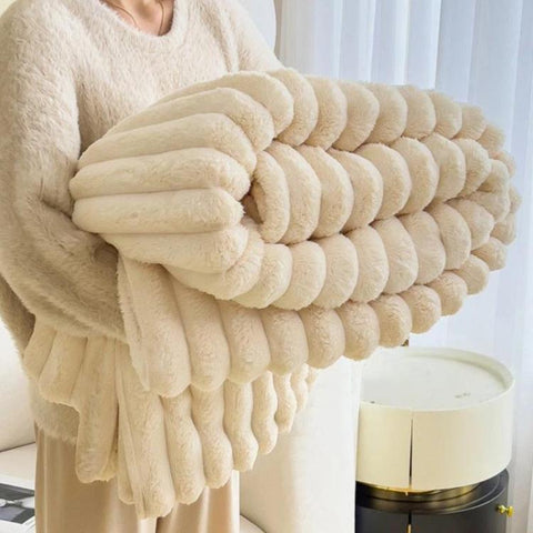 Rabbit Plush Multi-Functional Sofa/Car Blanket, 70x100cm, 100x150cm, 120x200cm, 150x200cm, 180x200cm, 200x230cm