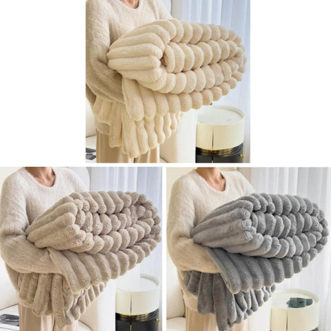 Rabbit Plush Multi-Functional Sofa/Car Blanket, 70x100cm, 100x150cm, 120x200cm, 150x200cm, 180x200cm, 200x230cm