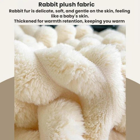 Rabbit Plush Multi-Functional Sofa/Car Blanket, 70x100cm, 100x150cm, 120x200cm, 150x200cm, 180x200cm, 200x230cm