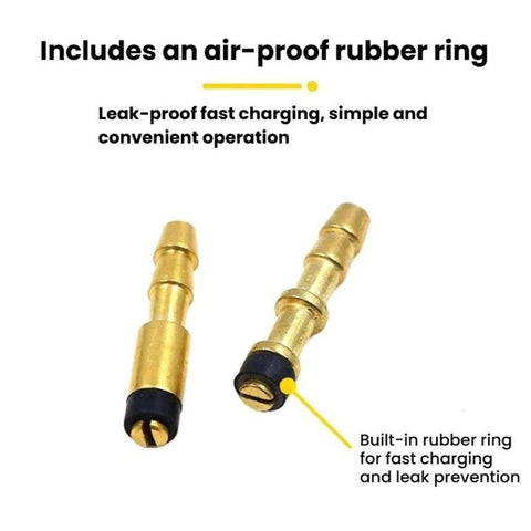 Universal Car Tire Inflation Nozzle Pagoda Connector Valve, 2pcs