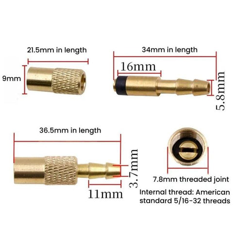 Universal Car Tire Inflation Nozzle Pagoda Connector Valve, 2pcs
