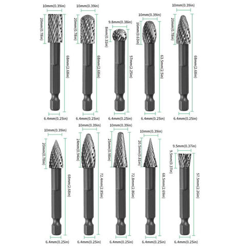 Double Groove Alloy Steel Rotary File Woodworking Carving / Reaming / Slotting Grinding Head, AXE1020, DX1009, EX1016, FX1020, GC1020, HX1025, LX1025, MX1020, NX1010, CX1020