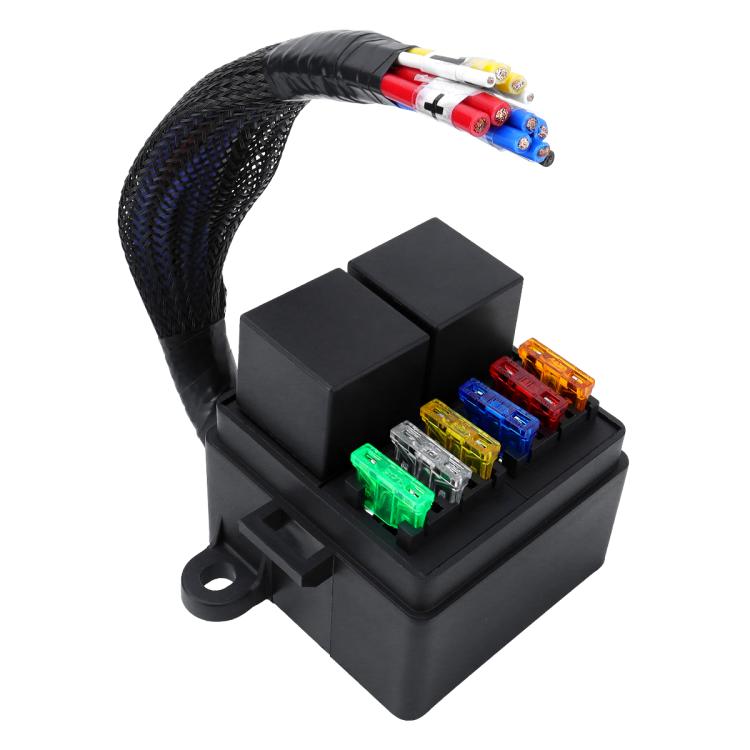 12V/80A Motorcycle 6-Way Waterproof Fuse Box with Starter Relay