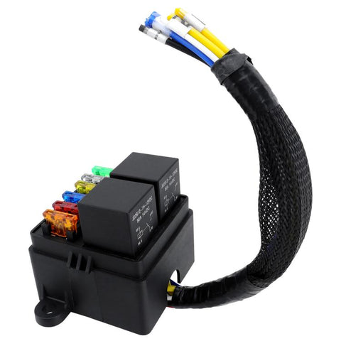 12V/80A Motorcycle 6-Way Waterproof Fuse Box with Starter Relay